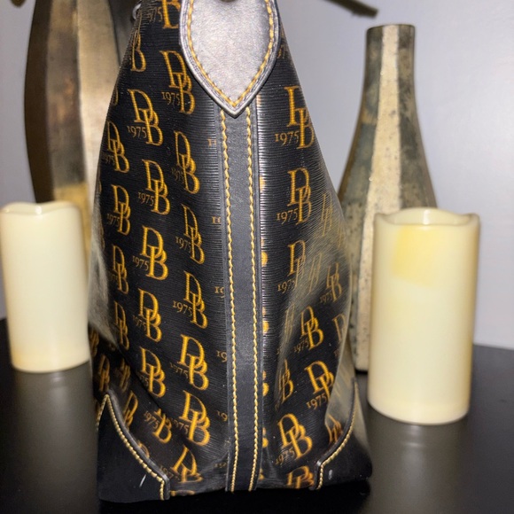 Dooney & Bourke Black and Gold Monogram Tote - Picture 2 of 8